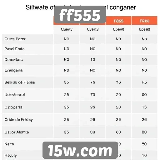Comparativo entre ff555 e outros sites de jogos